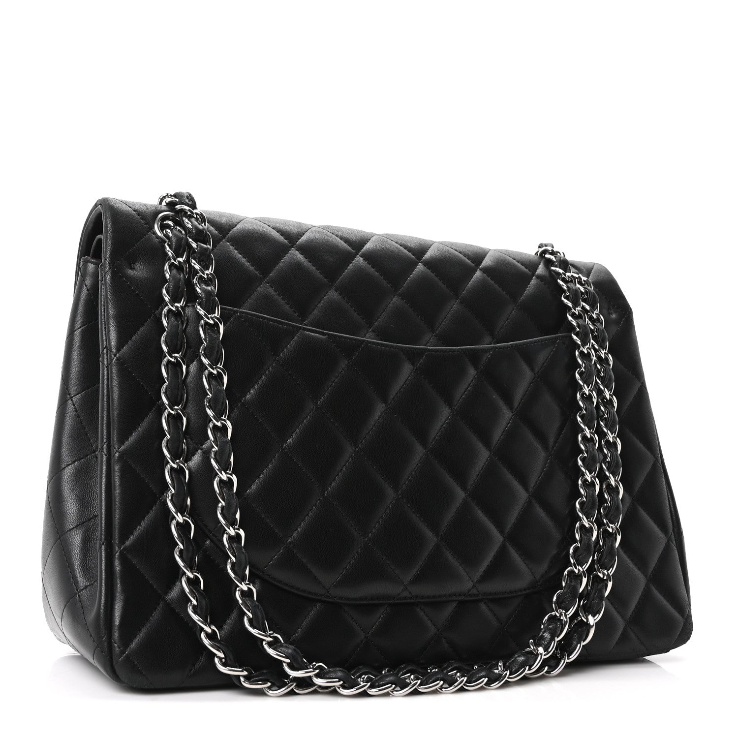 Chanel Lambskin Quilted Maxi Double Flap Black 3 of 11