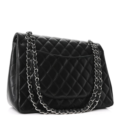 Chanel Lambskin Quilted Maxi Double Flap Black 3 of 11