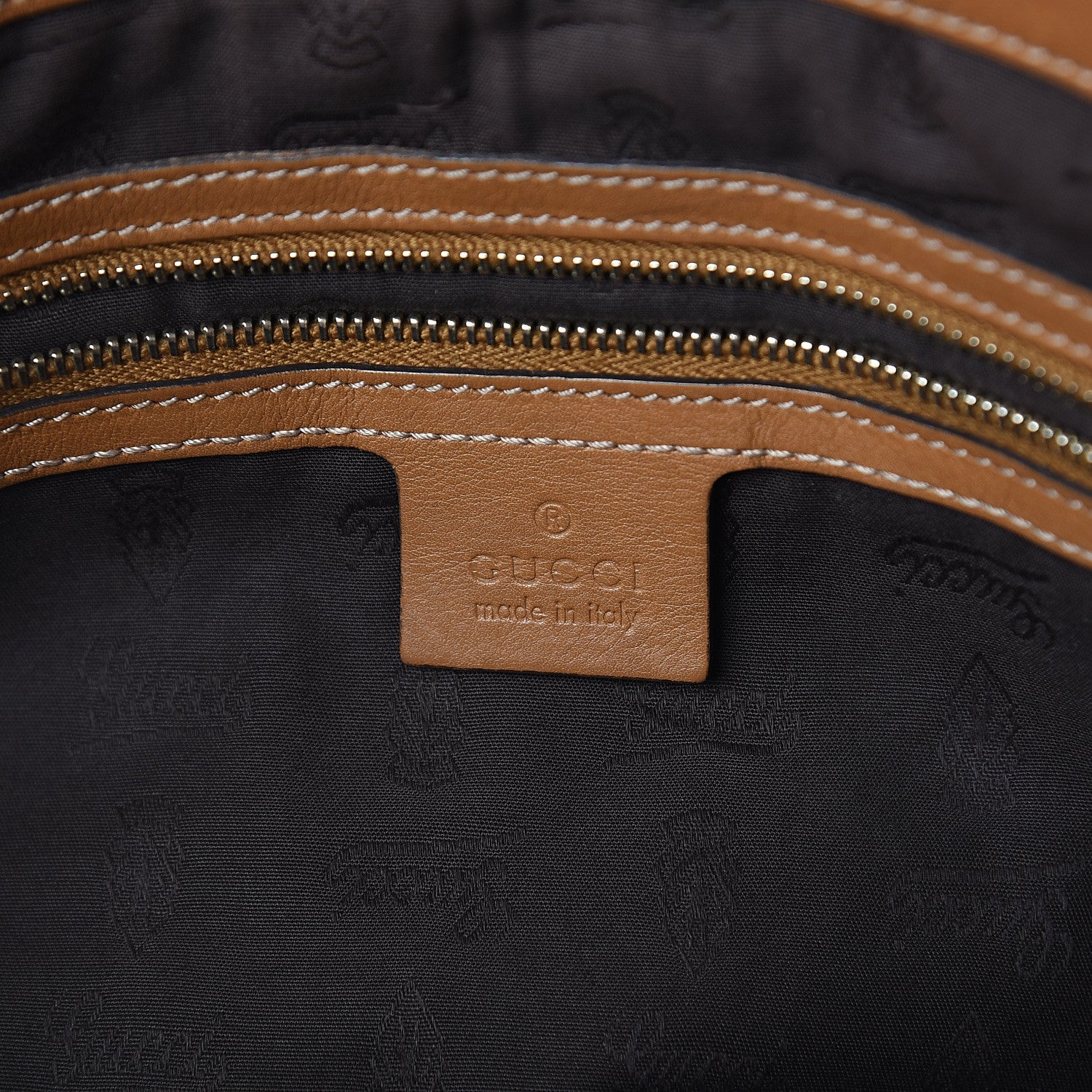 Gucci Guccissima Medium Charm Tote Light Brown 5 of 8