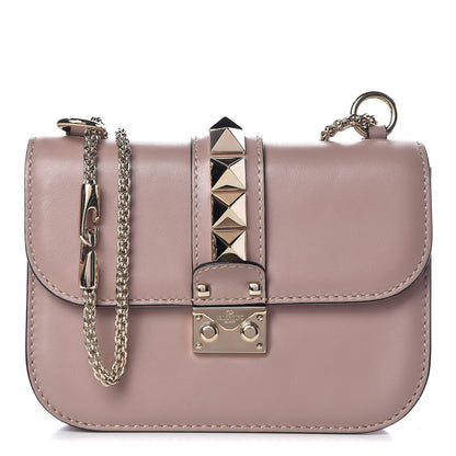 Valentino Garavani Vitello Small Glam Lock Rockstud Flap Poudre 1 of 10