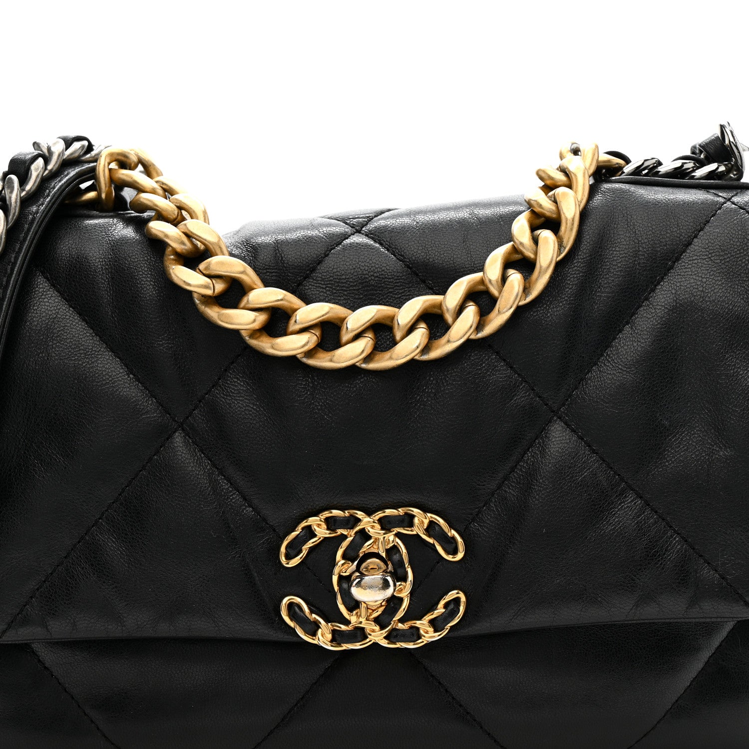Chanel Goatskin Quilted Medium Chanel 19 Flap Black 8 of 10