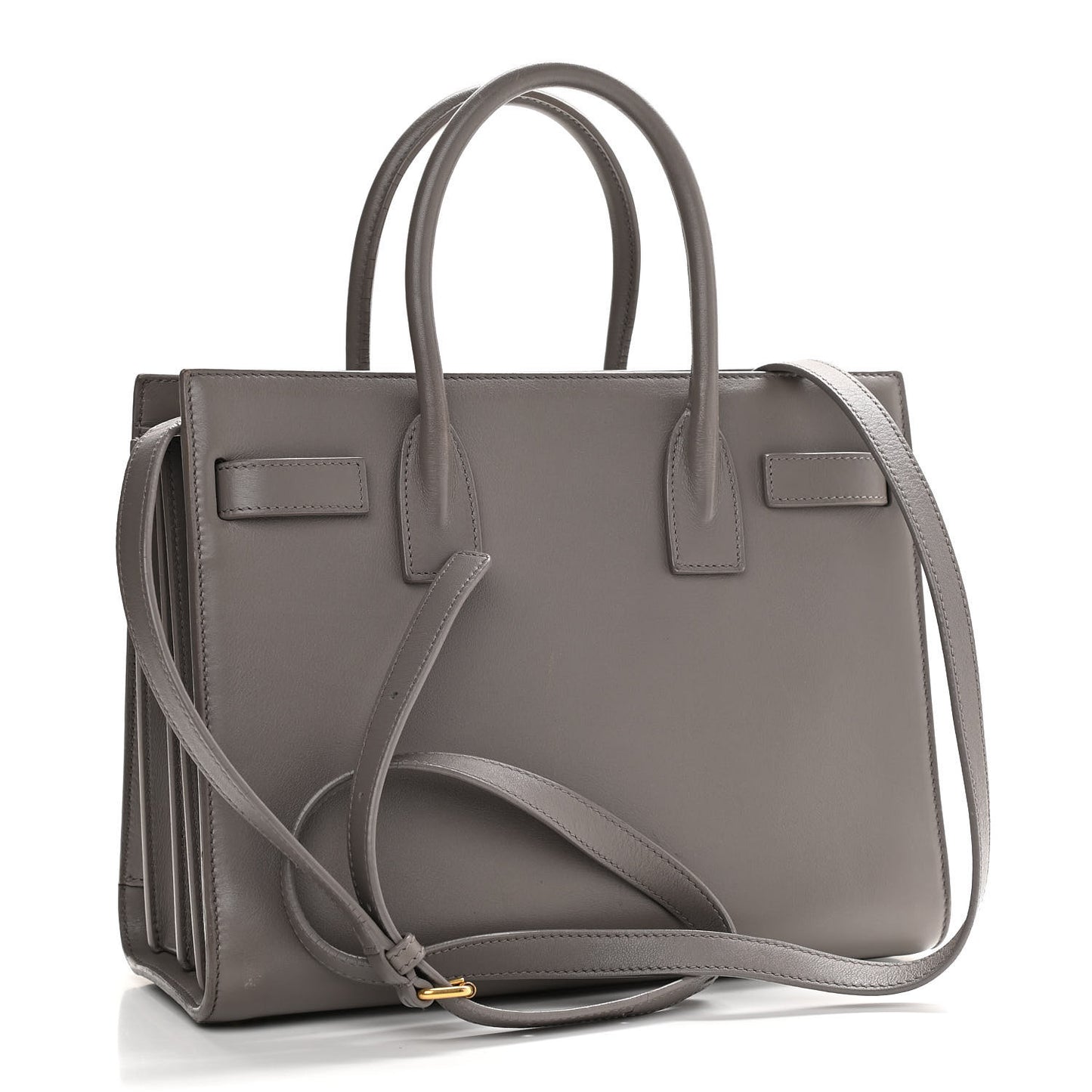 Grained Calfskin Baby Sac De Jour Fog