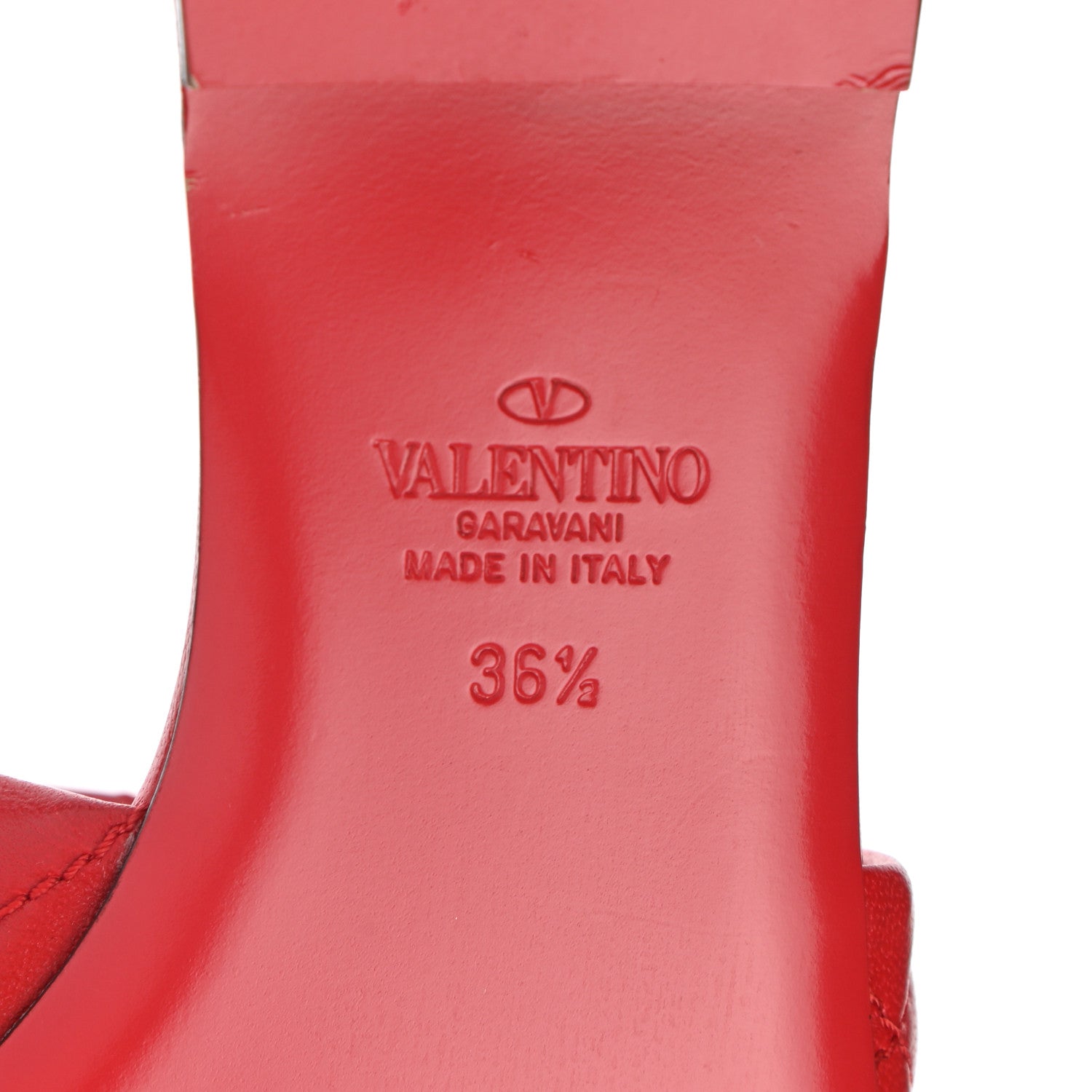 Valentino Garavani Nappa Monochrome Roman Stud Flat Slide Sandals 36.5 Rouge Pur 6 of 9