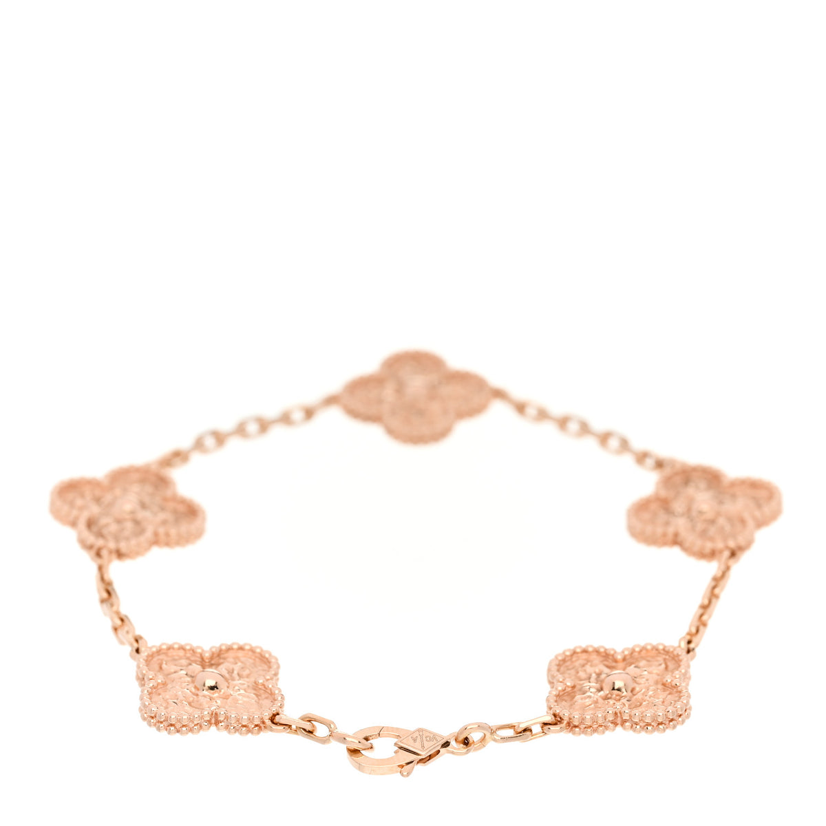 18K Rose Gold 5 Motifs Vintage Alhambra Bracelet