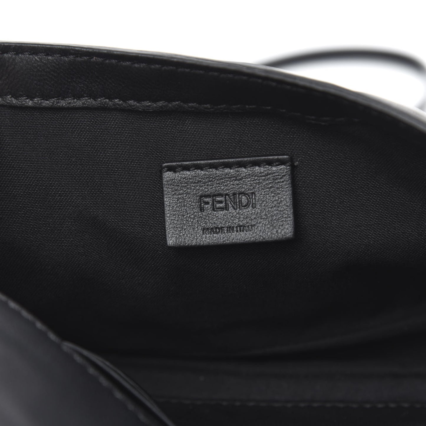 Nappa FF 1974 Embossed Mini Baguette Black