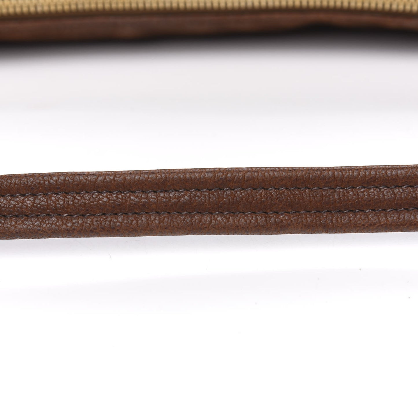 Goatskin Grommet Whipstitch Shoulder Bag Palissandro