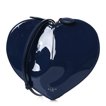 Alaia Patent Calfskin Le Coeur Bag Navy 2 of 34