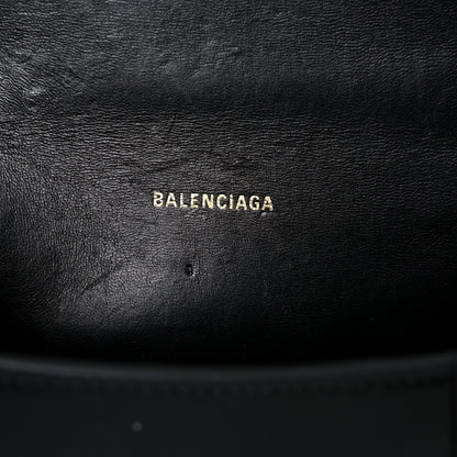 Balenciaga Shiny Box Calfskin Hourglass Top Handle Bag XS Black 6 of 22