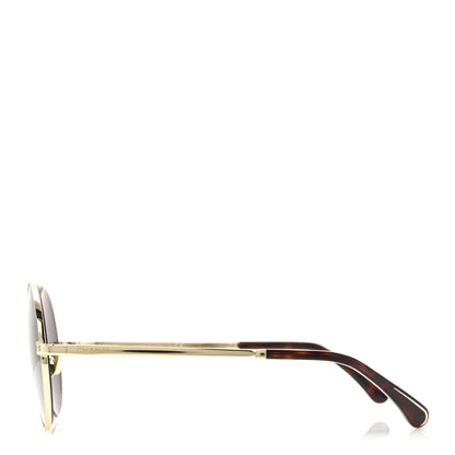 Chanel Metal Round Sunglasses 4268 Gold Tortoise 3 of 8