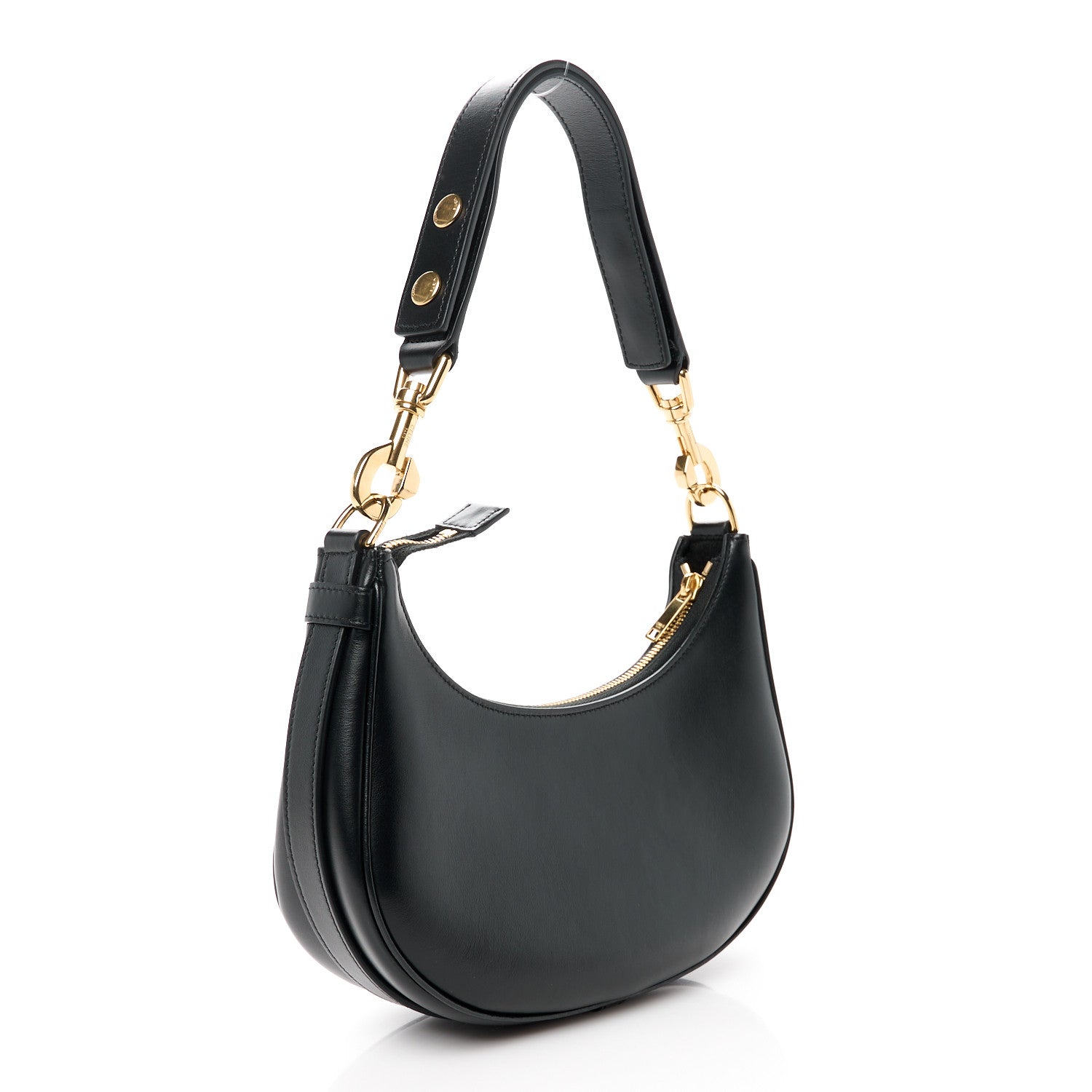 Celine Smooth Calfskin Medium Strap Ava Shoulder Bag Black 3 of 11
