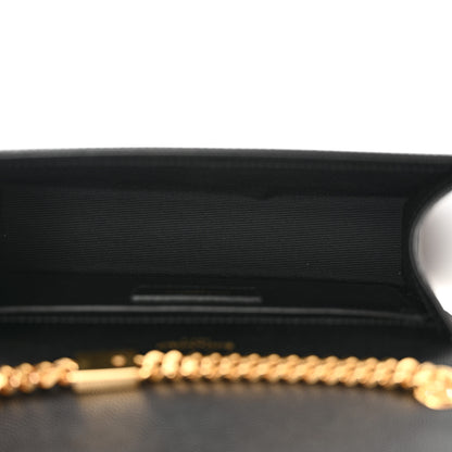 Saint Laurent Grain De Poudre Small Monogram Kate Satchel Black 5 of 12