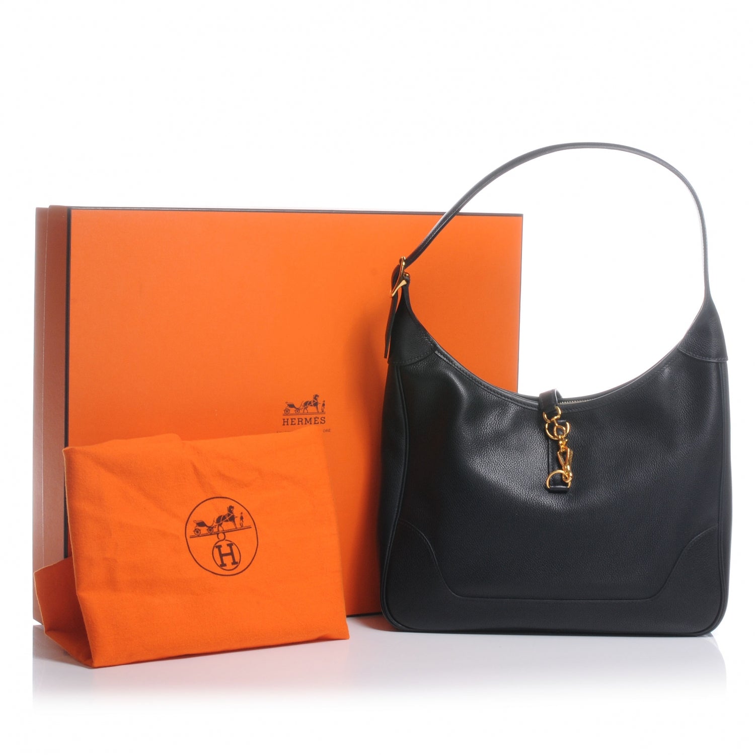 Hermes Evergrain Trim II 31cm Hobo Black 5 of 7