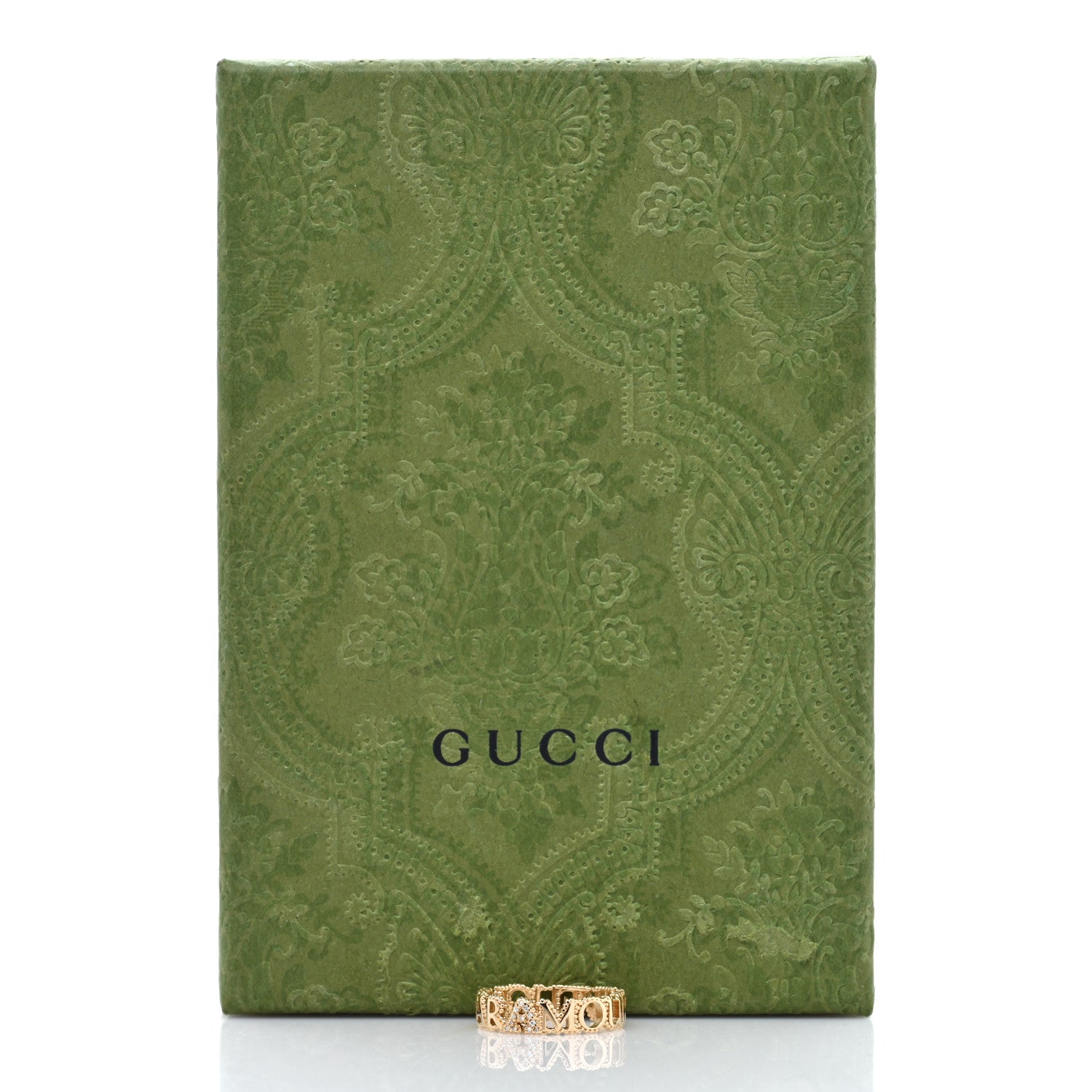 Gucci 18K Yellow Gold Diamond L'Aveugle Par Amour Ring 53 6.25 5 of 5