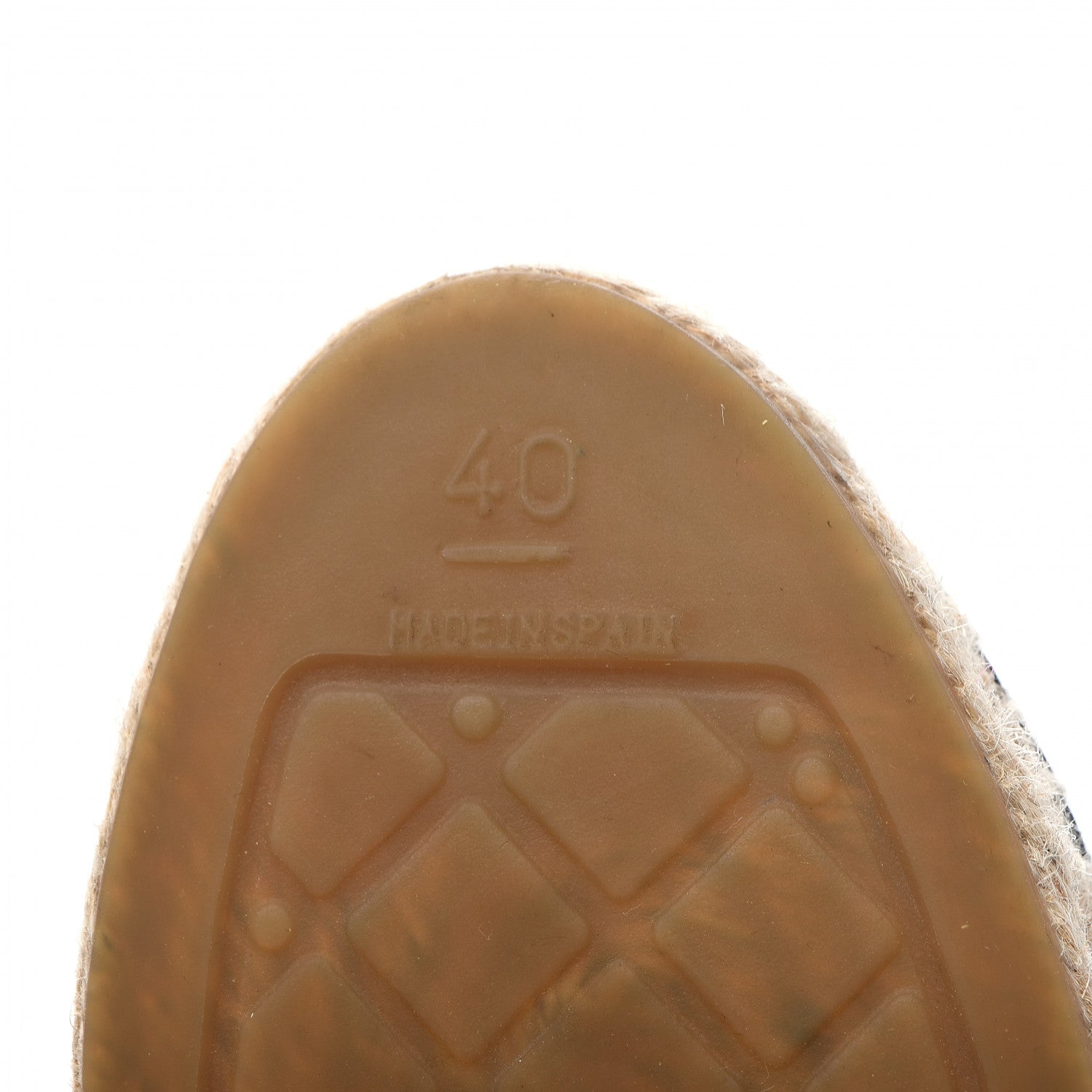 Chanel Patent Calfskin Crystal CC Espadrilles 40 White Black 6 of 8