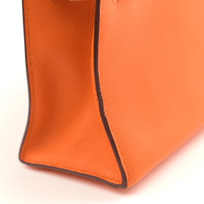 Hermes Swift Kelly Pochette Clutch Orange 20 of 21