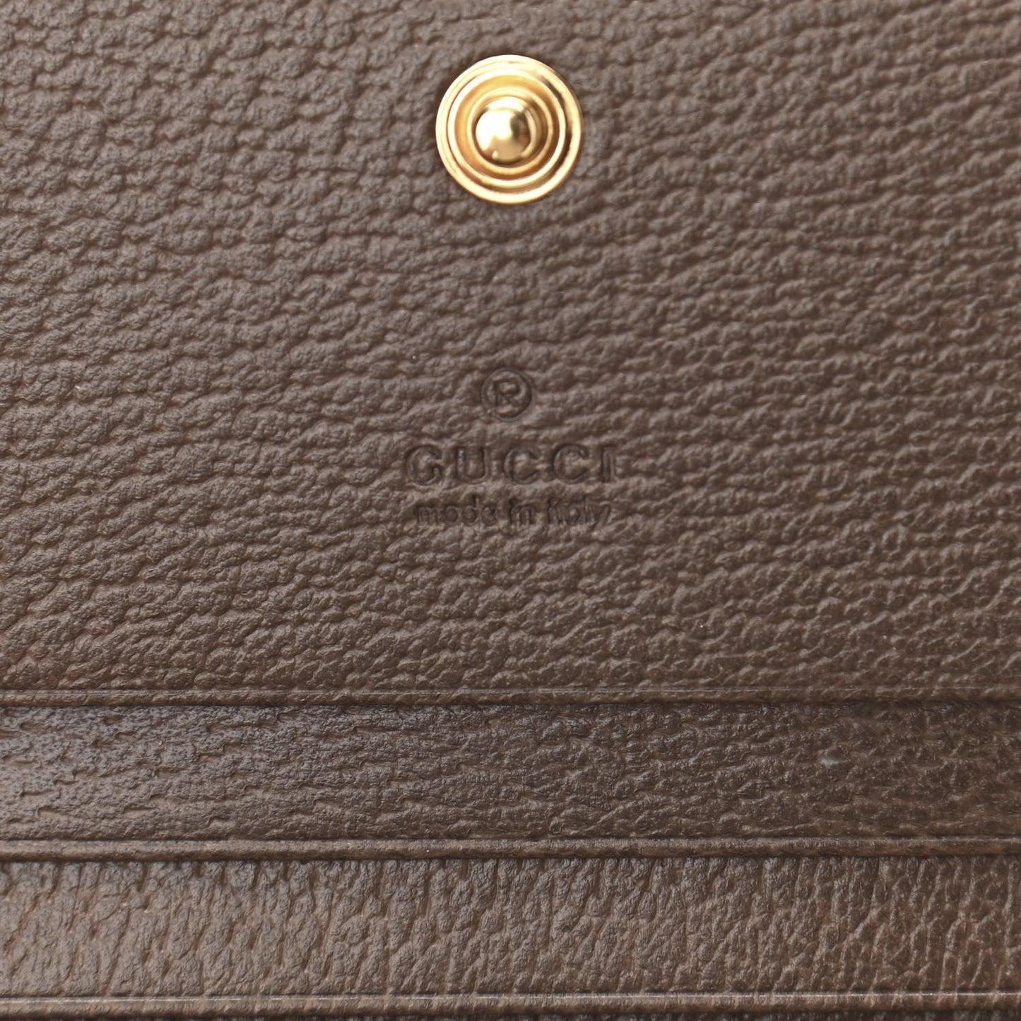 GG Supreme Monogram Web Ophidia Chain Card Case Wallet Beige New Acero