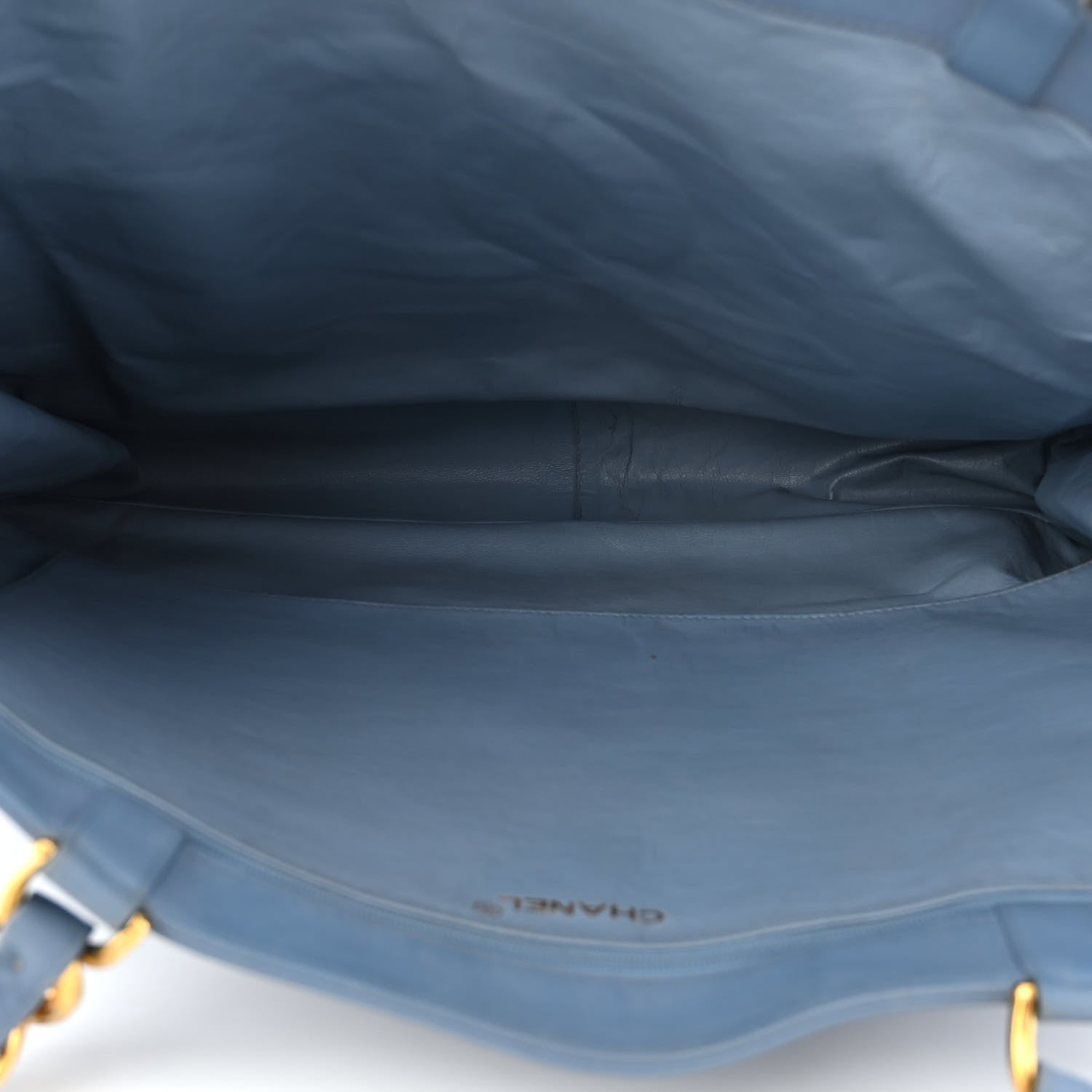 Chanel Lambskin Jumbo CC Shoulder Bag Blue 5 of 11
