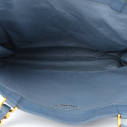 Chanel Lambskin Jumbo CC Shoulder Bag Blue 5 of 11