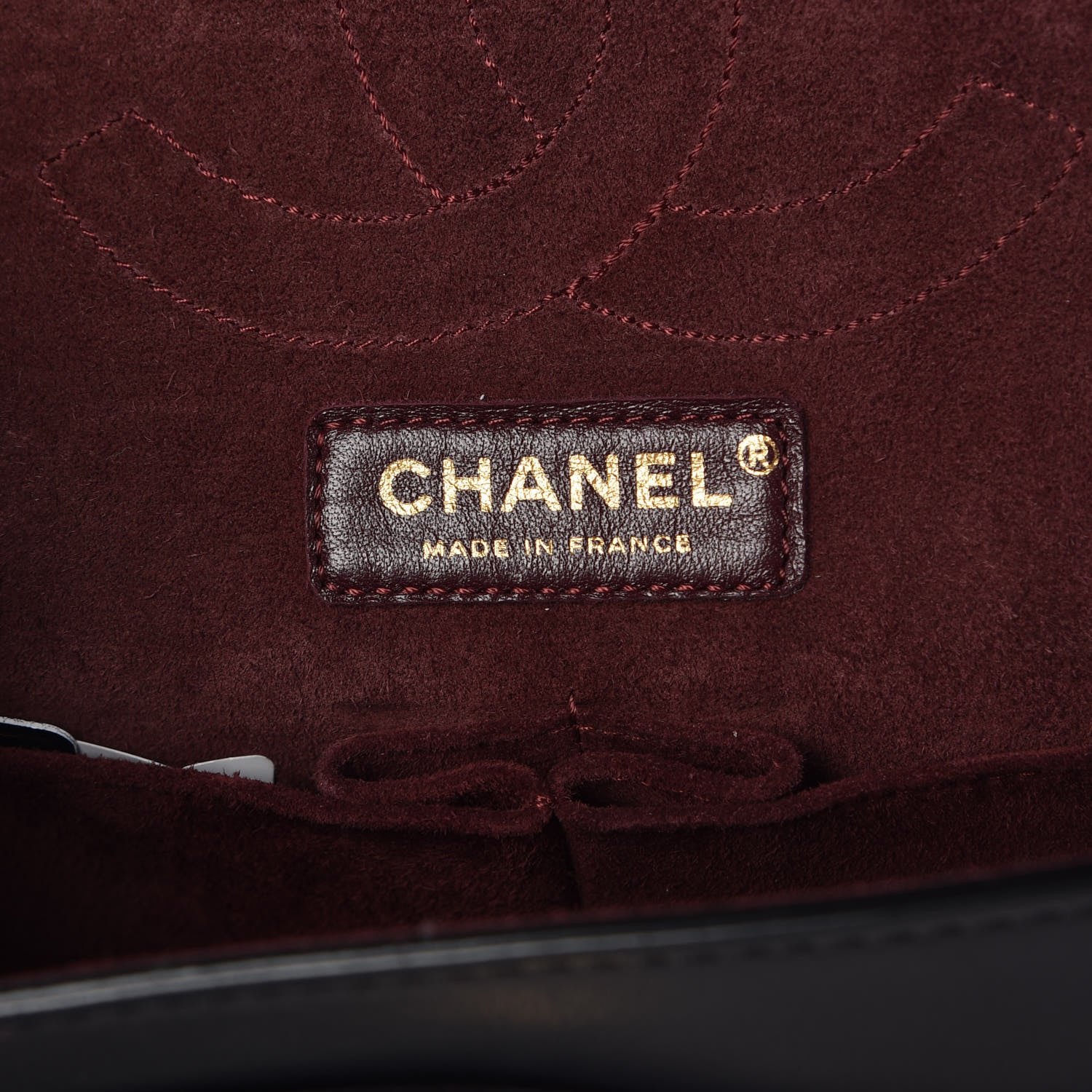 Chanel Calfskin Nude 2.55 Medals Reissue 226 Flap Black Grey Burgundy 6 of 10
