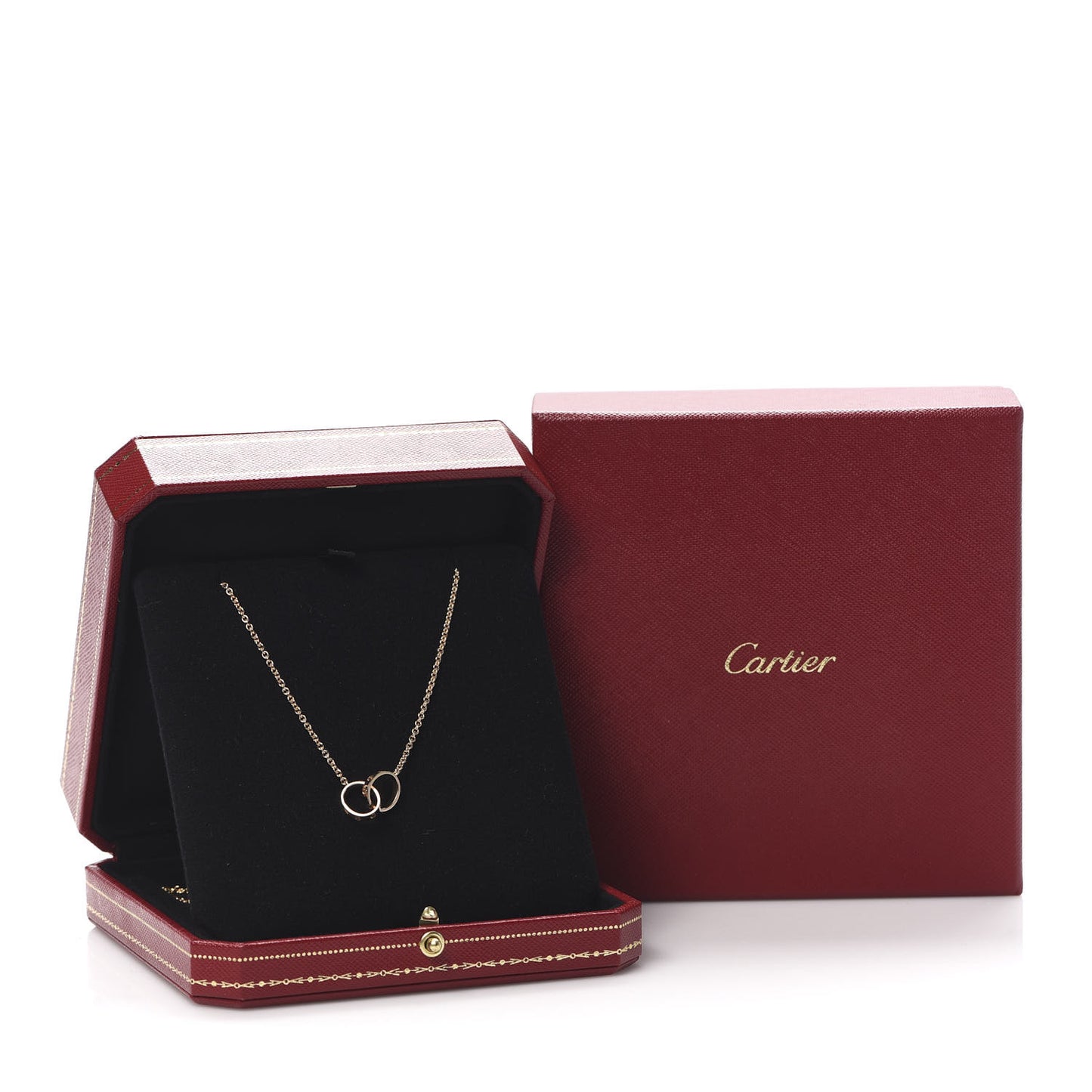 18K Pink Gold Interlocking LOVE Necklace