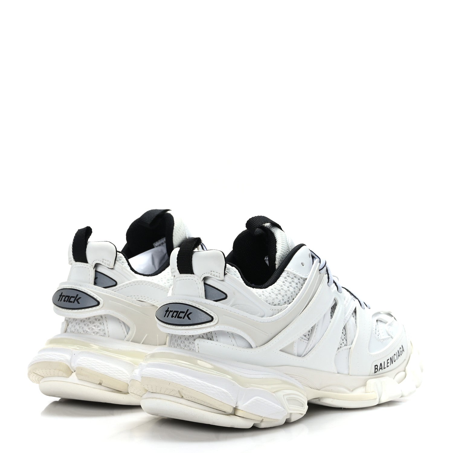 Balenciaga Rubber Fabric Bi-Color Womens Track Sneakers 36 White Black 4 of 7