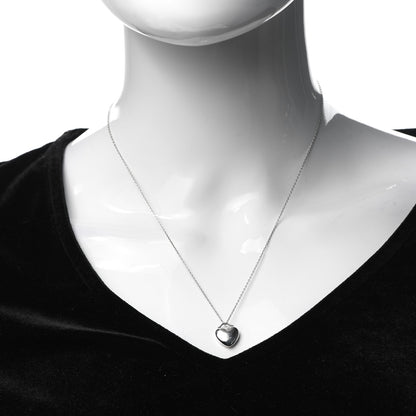 Tiffany Sterling Silver Puffed Heart Pendant Necklace 2 of 6