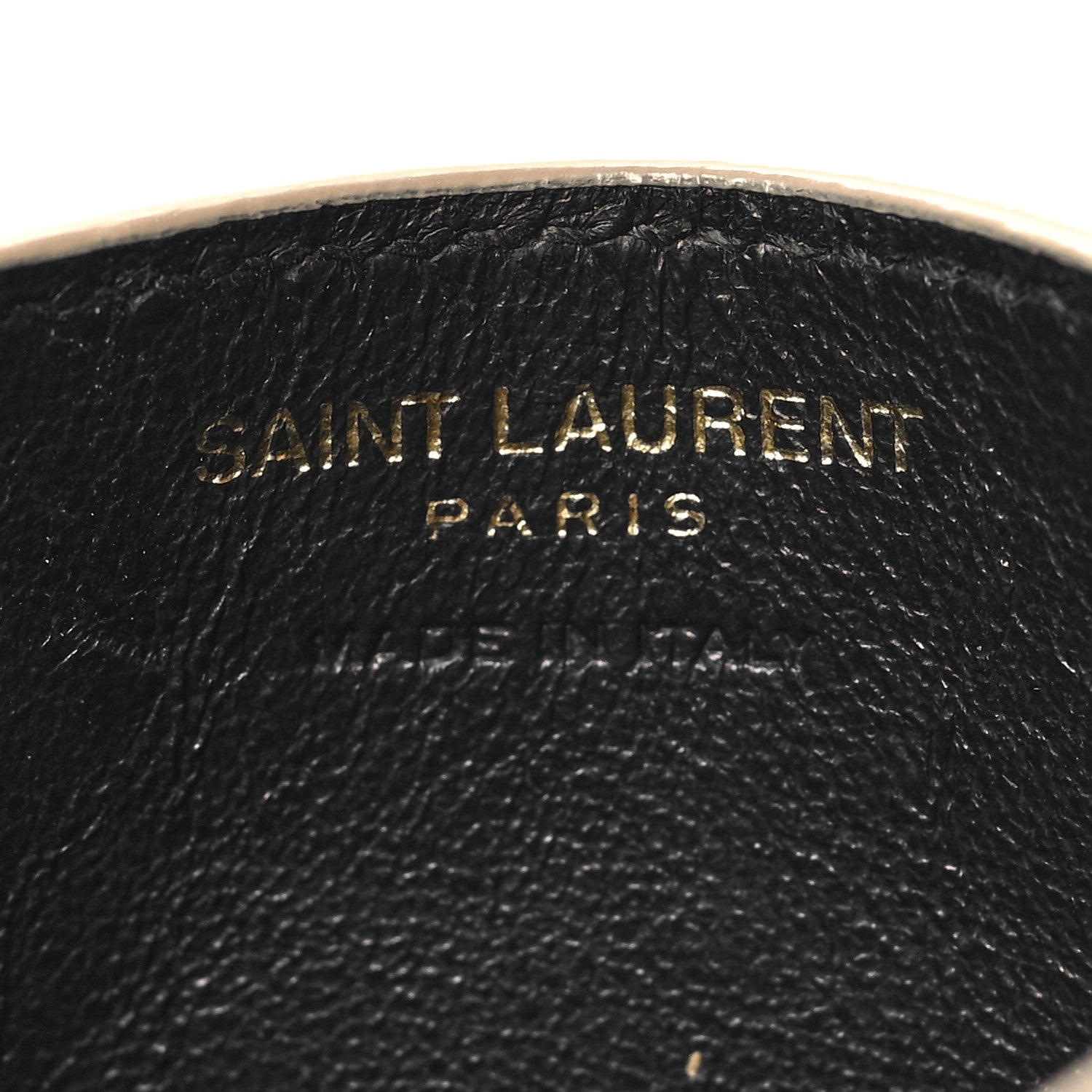 Saint Laurent Grain De Poudre Matelasse Chevron Monogram Credit Card Case Sea Salt 6 of 10