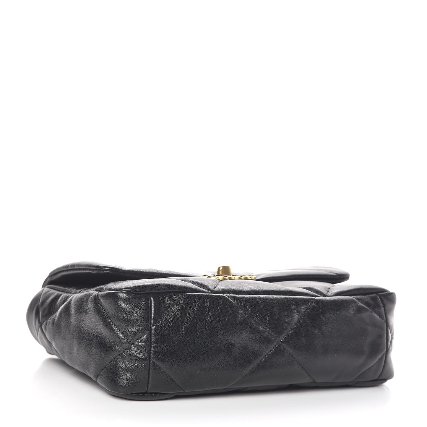 Lambskin Quilted Medium 19 Flap Black