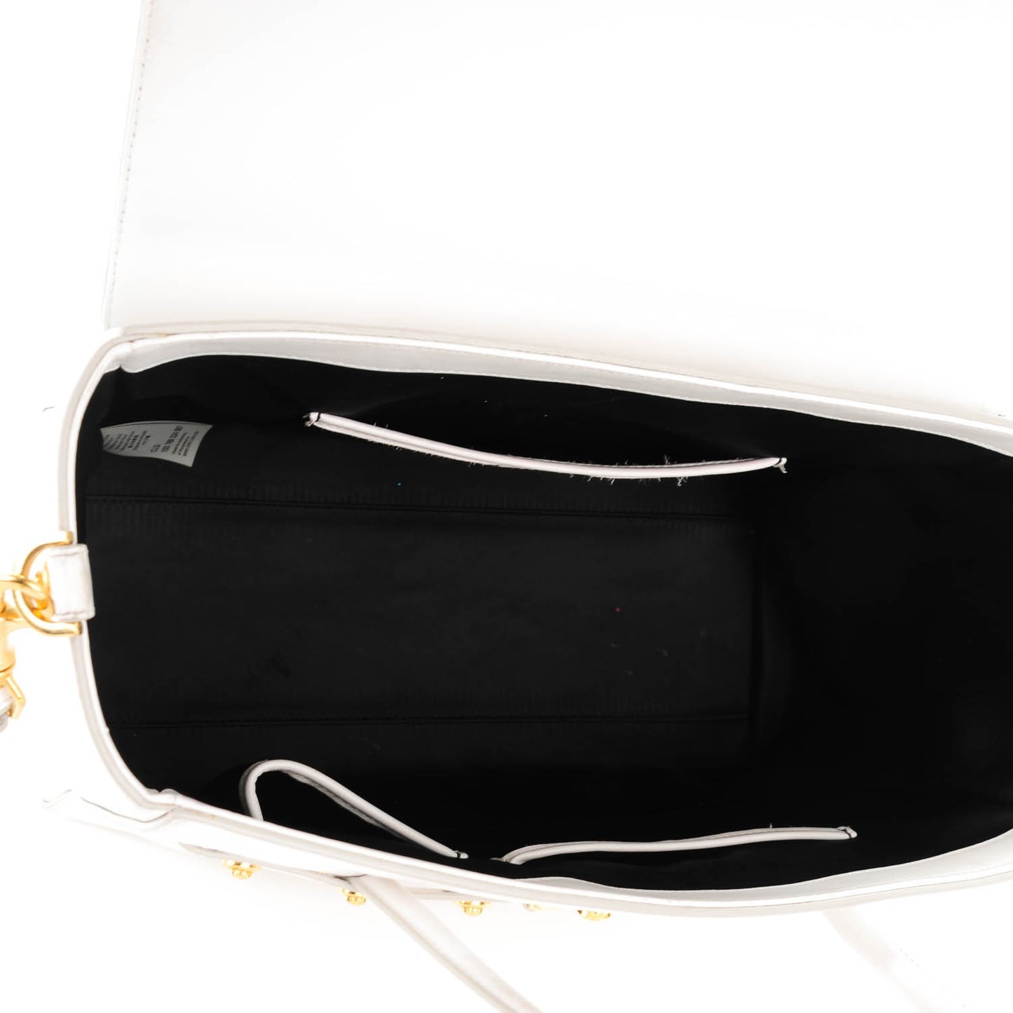 Vitello Calfskin Large Signature Tote White