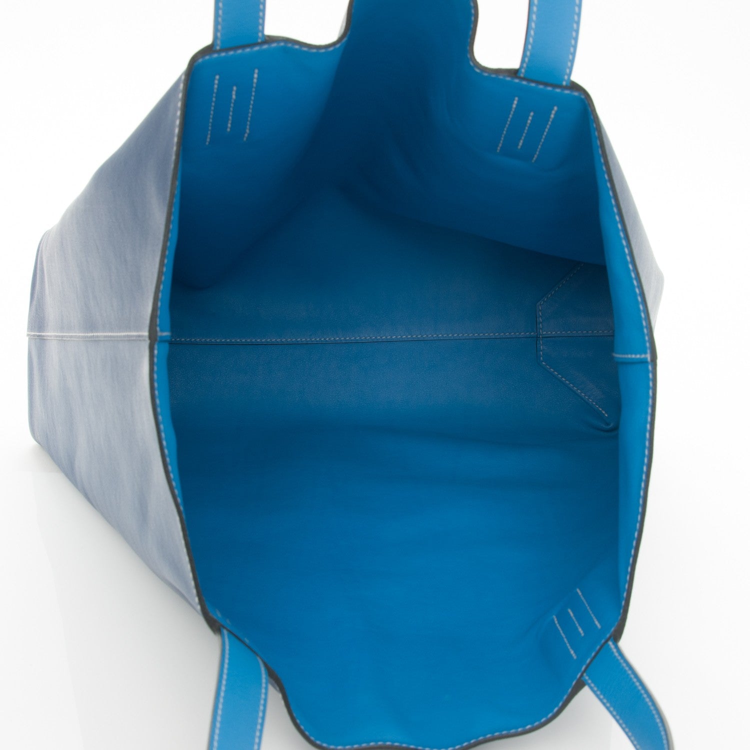 Hermes Veau Sikkim Double Sens 36 Reversible Tote Bleu Sapphire Bleu Paradis 6 of 10