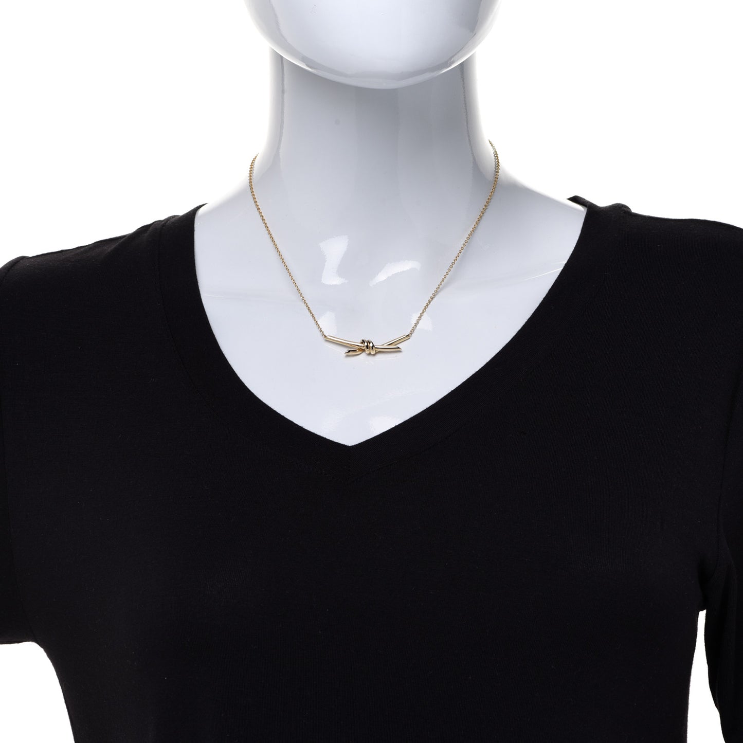 18K Yellow Gold Knot Necklace