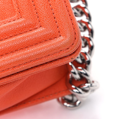 Chanel Caviar Quilted Small Boy Flap Orange 12 of 12