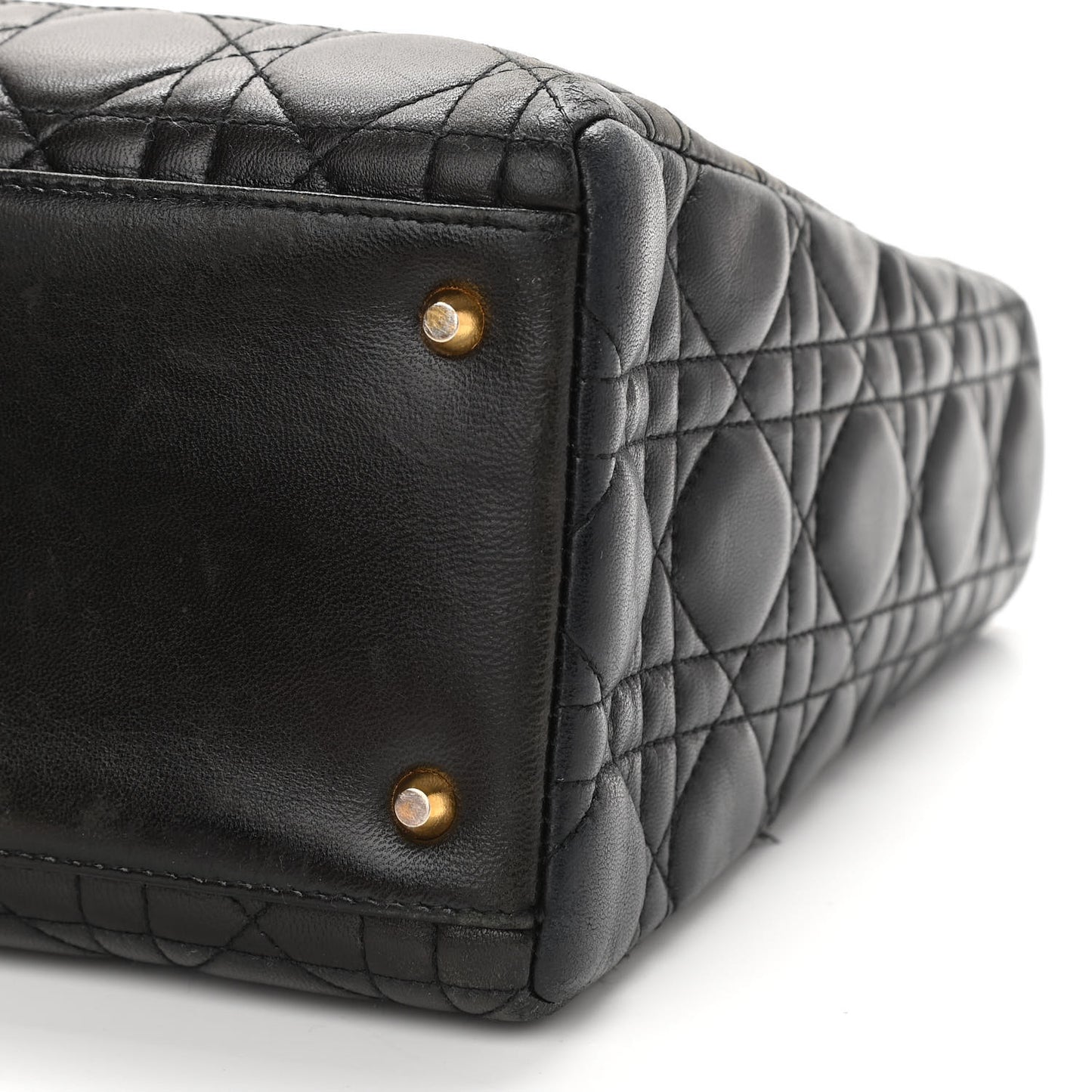 Lambskin Cannage Medium Lady Dior Black