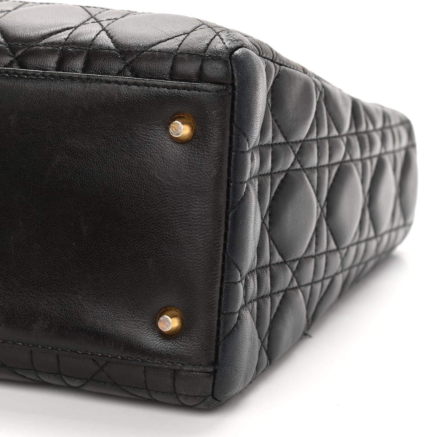 Christian Dior Lambskin Cannage Medium Lady Dior Black 10 of 10