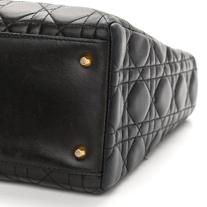 Christian Dior Lambskin Cannage Medium Lady Dior Black 10 of 10