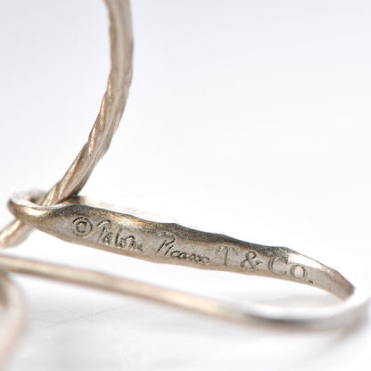 Tiffany Sterling Silver Paloma Picasso Hammered Circles Earrings 5 of 6