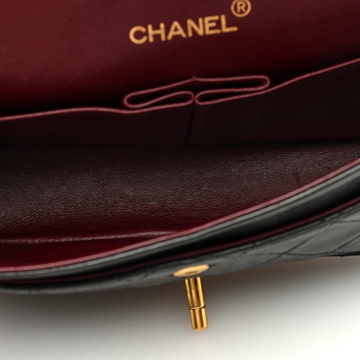 Lambskin Quilted Small Double Flap Black