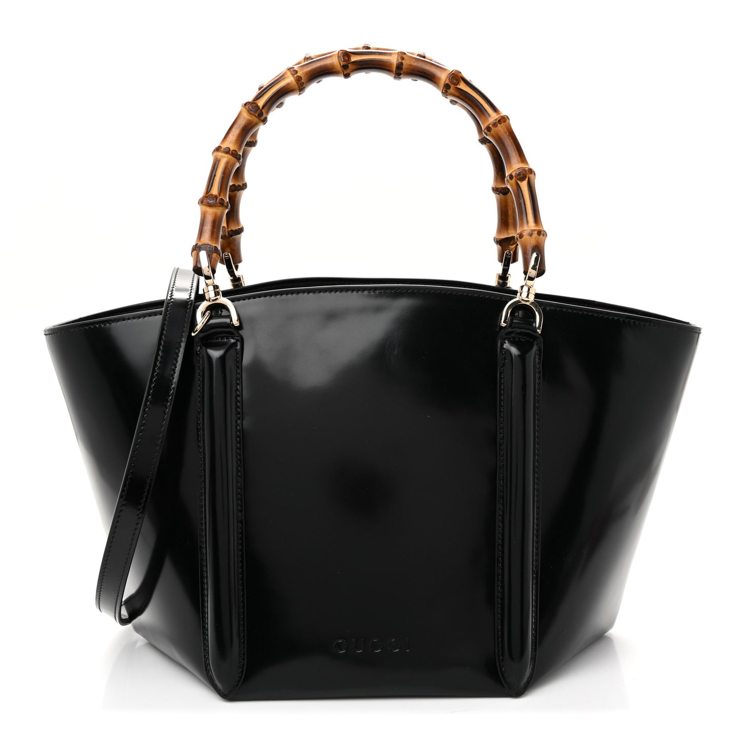 Spice Lux Nappa Bamboo Basket Bag Black