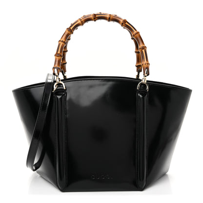 Gucci Spice Lux Nappa Bamboo Basket Bag Black 1 of 10