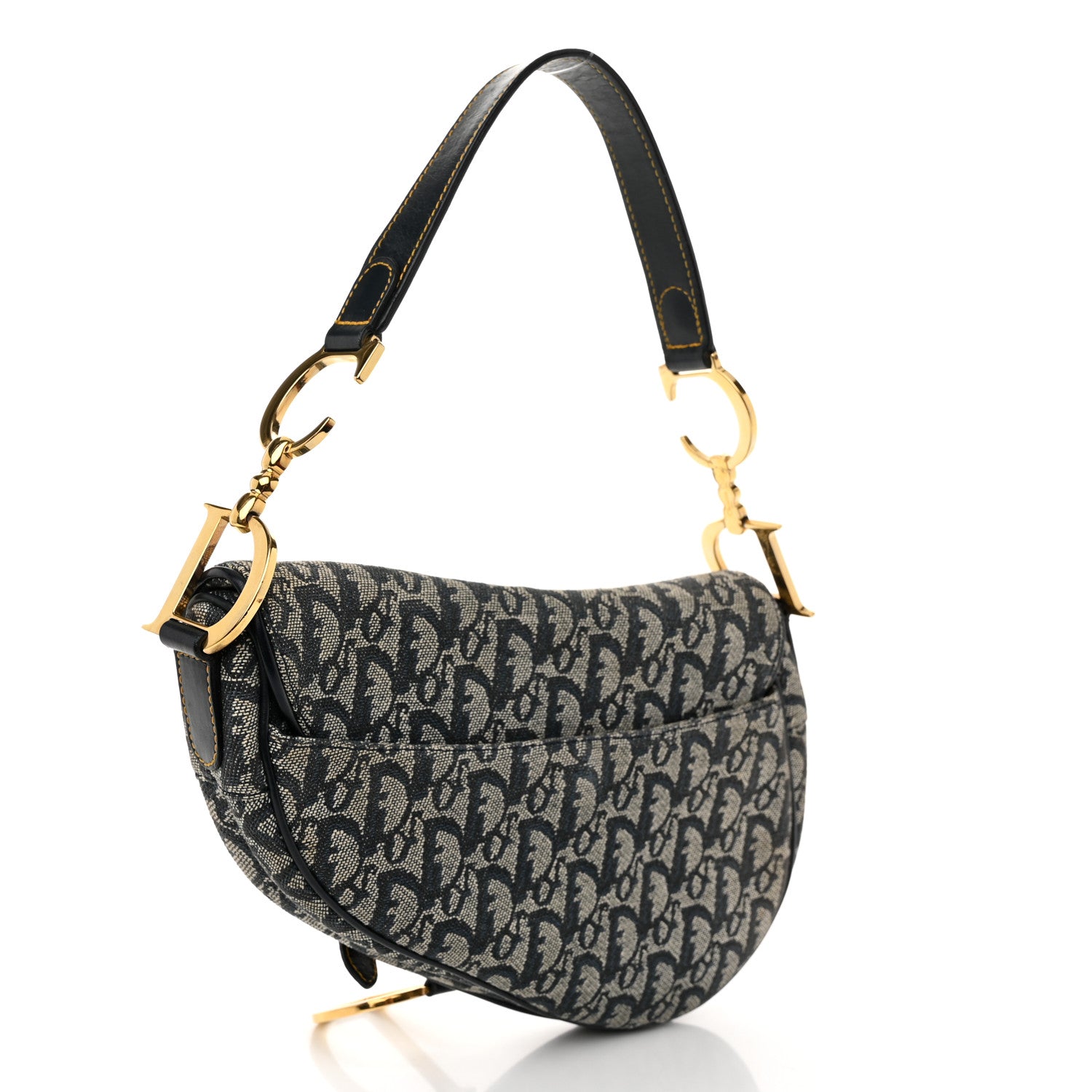 Christian Dior Monogram Saddle Bag Blue 3 of 11
