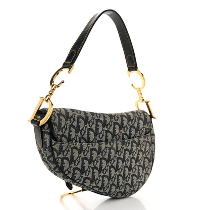 Christian Dior Monogram Saddle Bag Blue 3 of 11