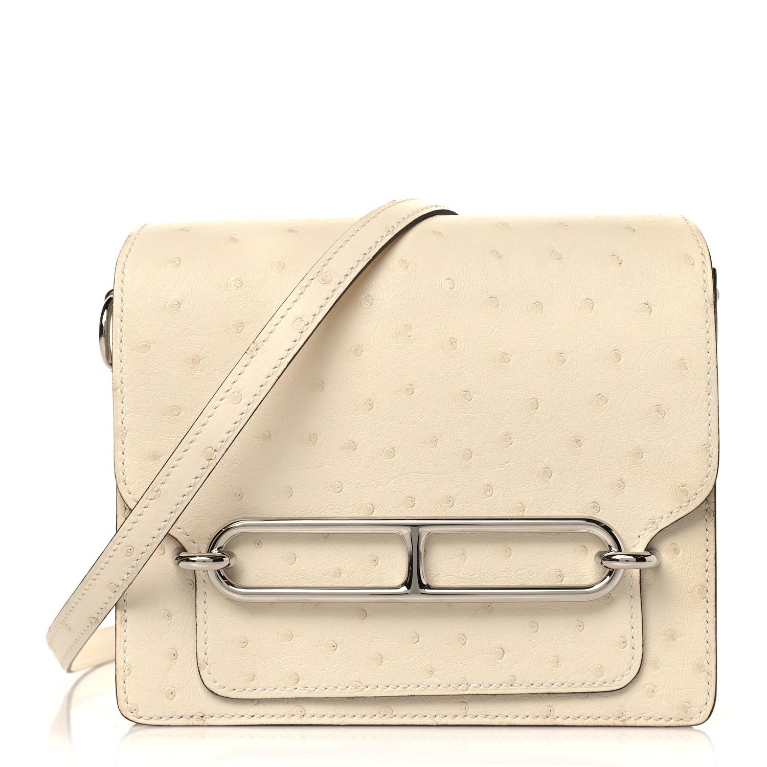 Hermes Ostrich Mini Sac Roulis Nata 1 of 10