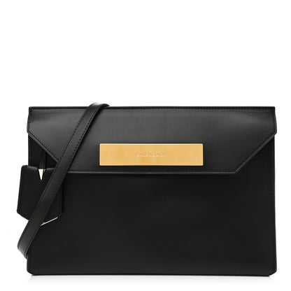 Balenciaga Calfskin Cable Flap Clutch Black 1 of 11