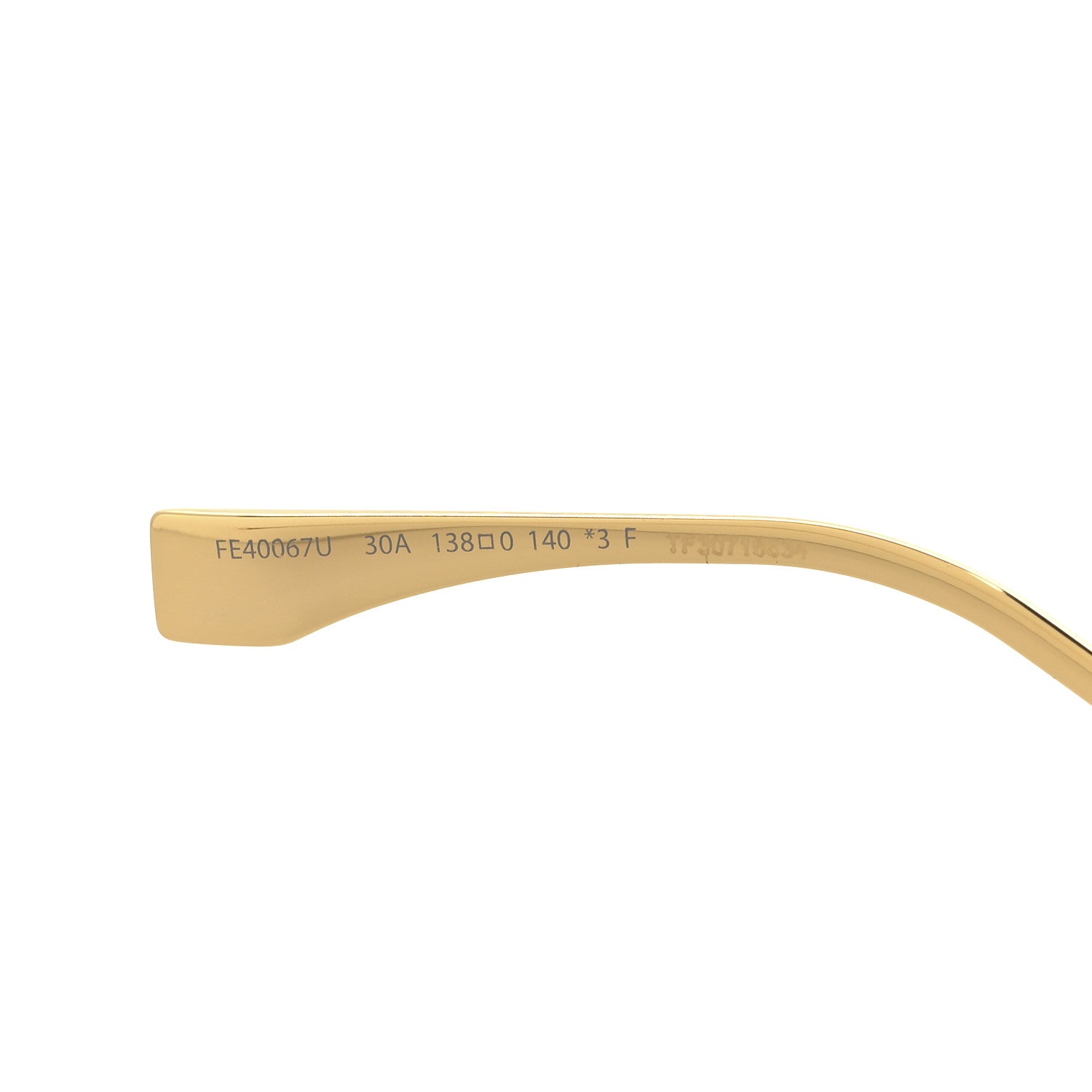 Fendi Metal Fendigraphy Shield Sunglasses FE 40067U Black Gold 6 of 7