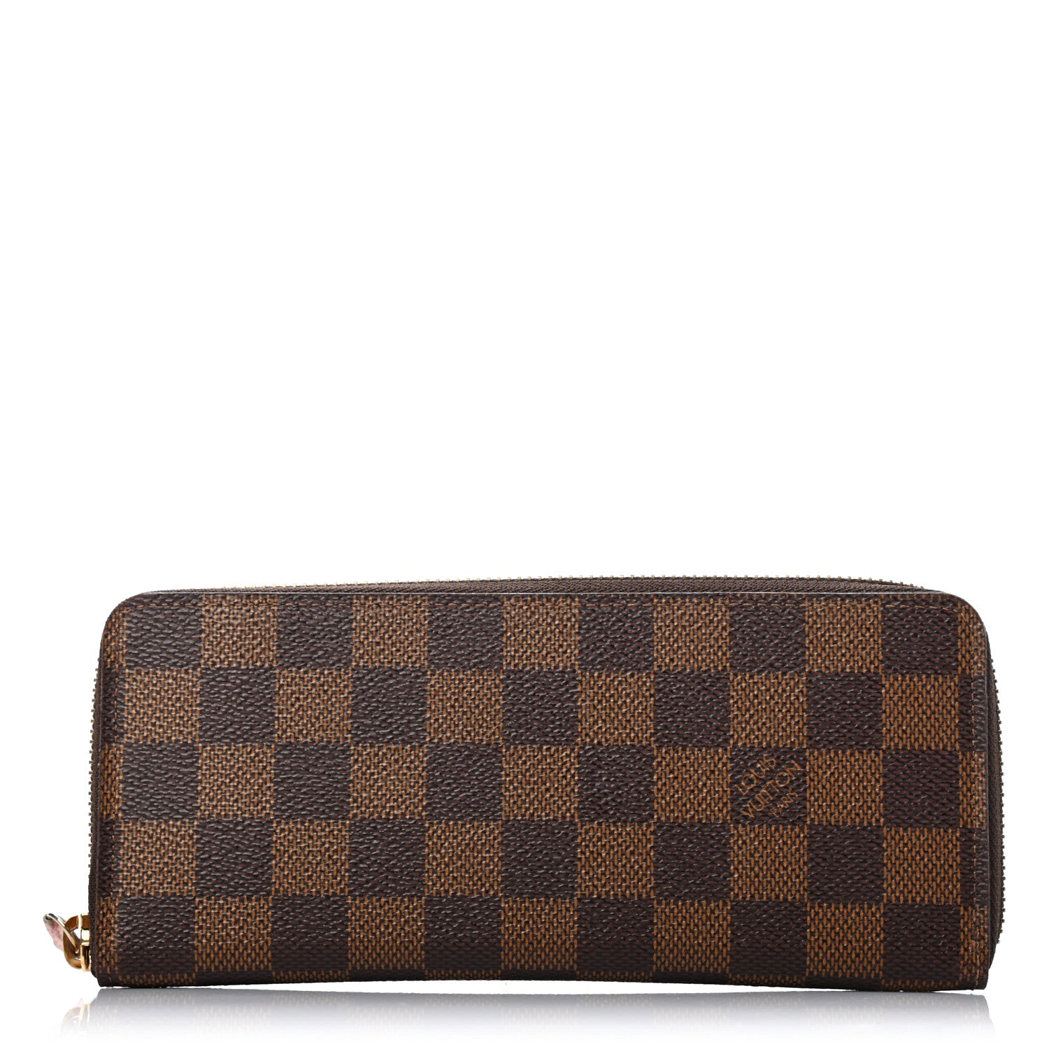 Louis Vuitton Damier Ebene Clemence Wallet Rose Ballerine 1 of 8