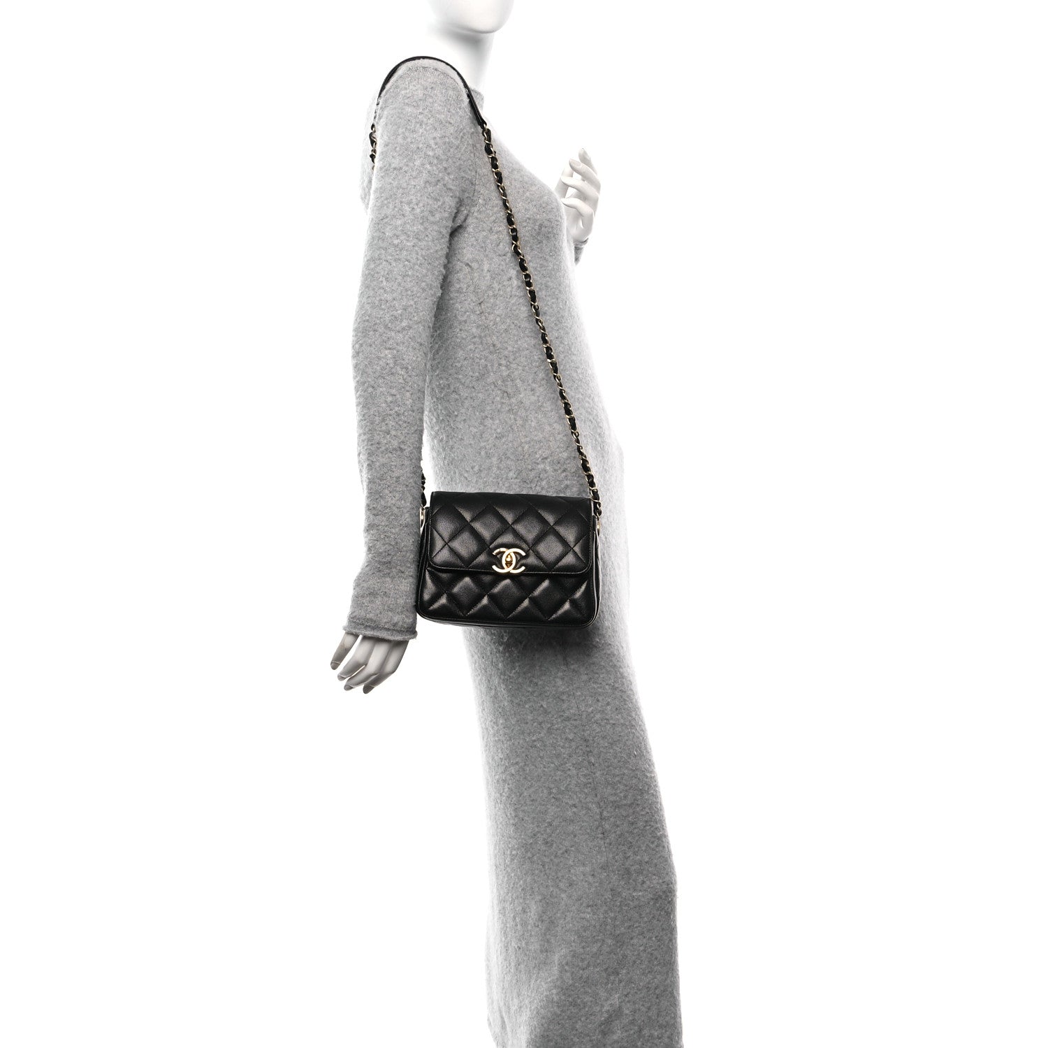Chanel Shiny Caviar Quilted Mini Flap Black 3 of 10