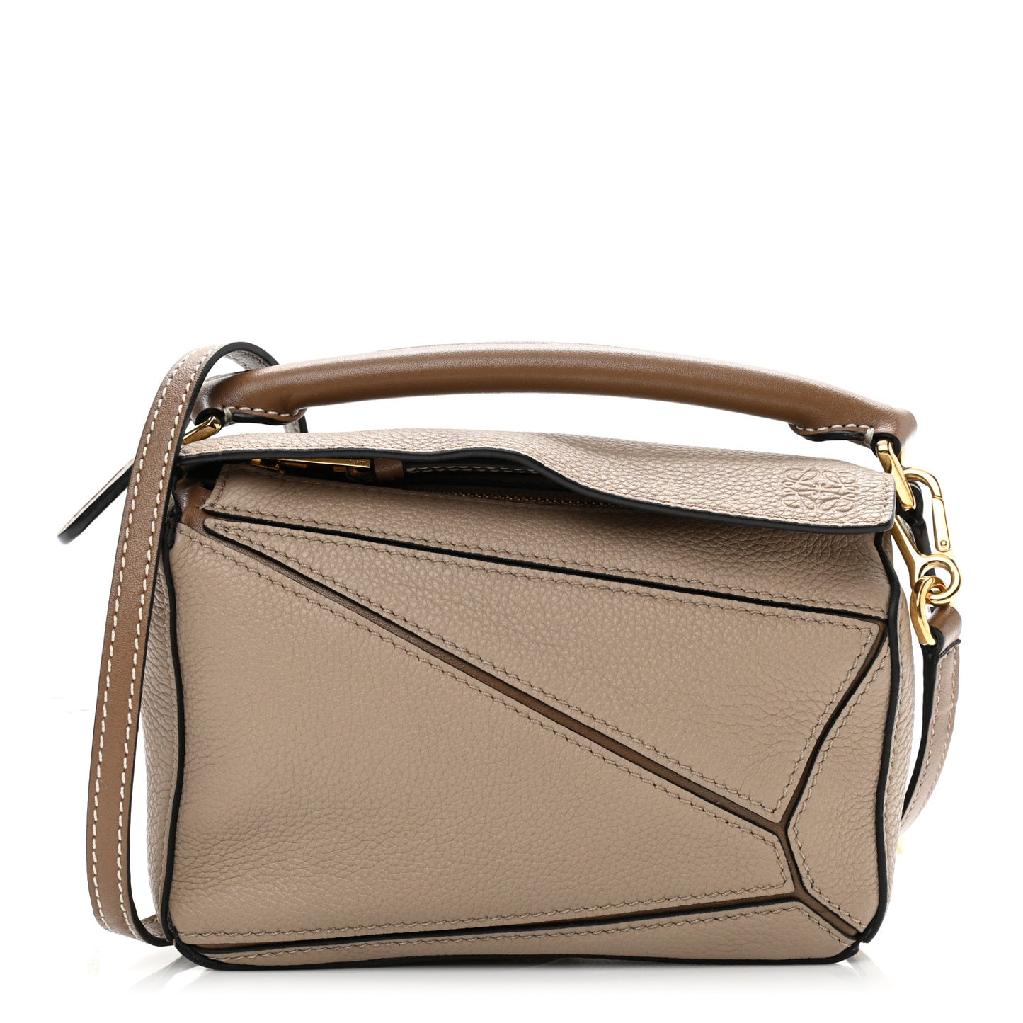 Calfskin Mini Puzzle Bag Sand Mink