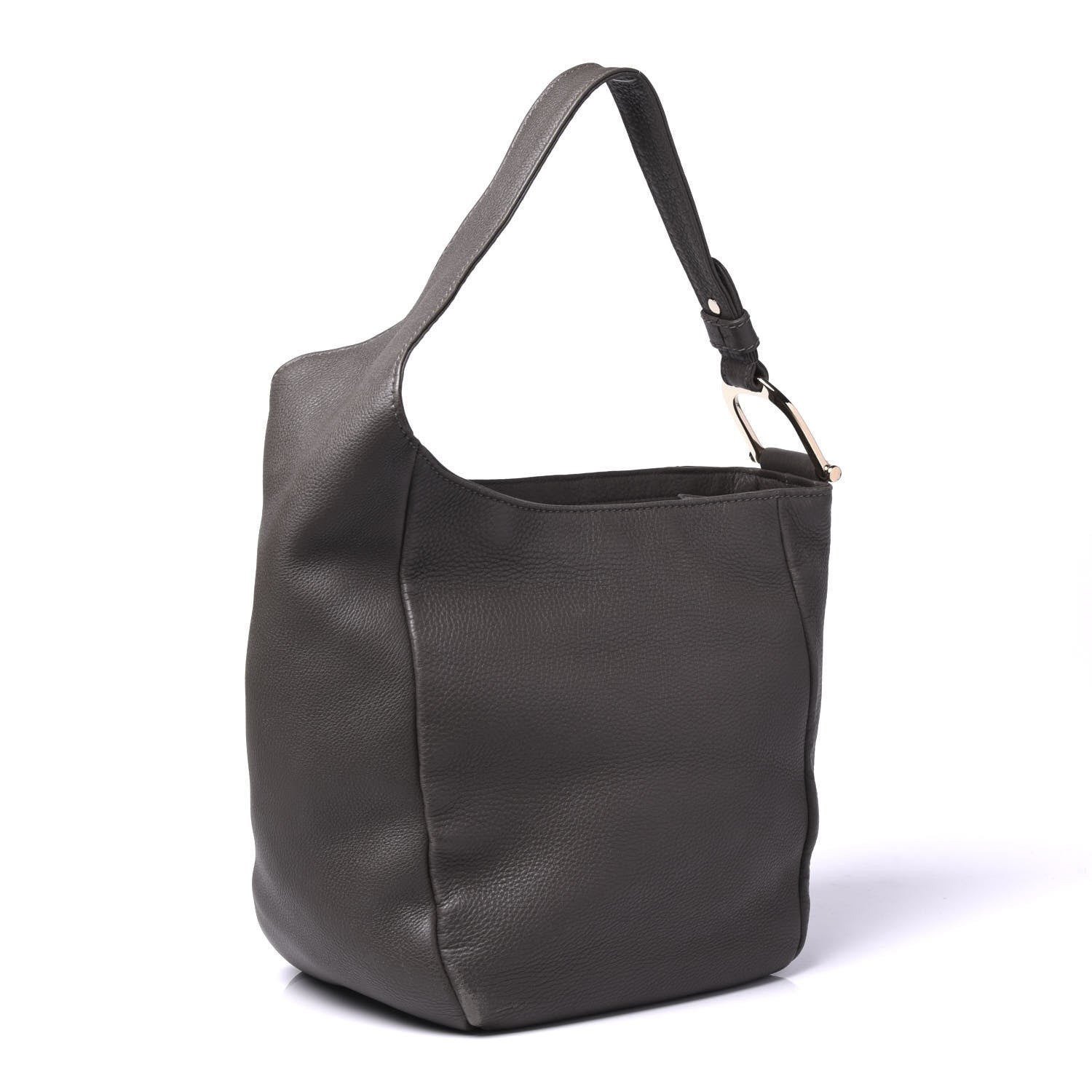 Gucci Pebbled Calfskin Shoulder Bag Grey 2 of 11