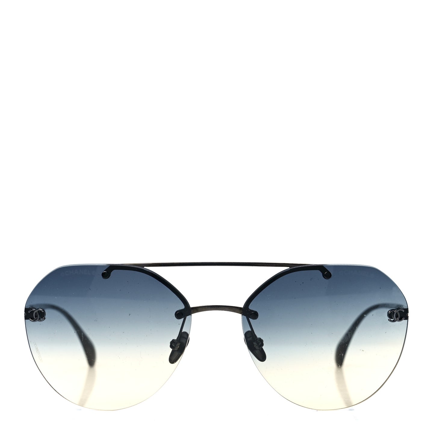 Titanium CC Pilot Aviator Sunglasses 4272-T Silver