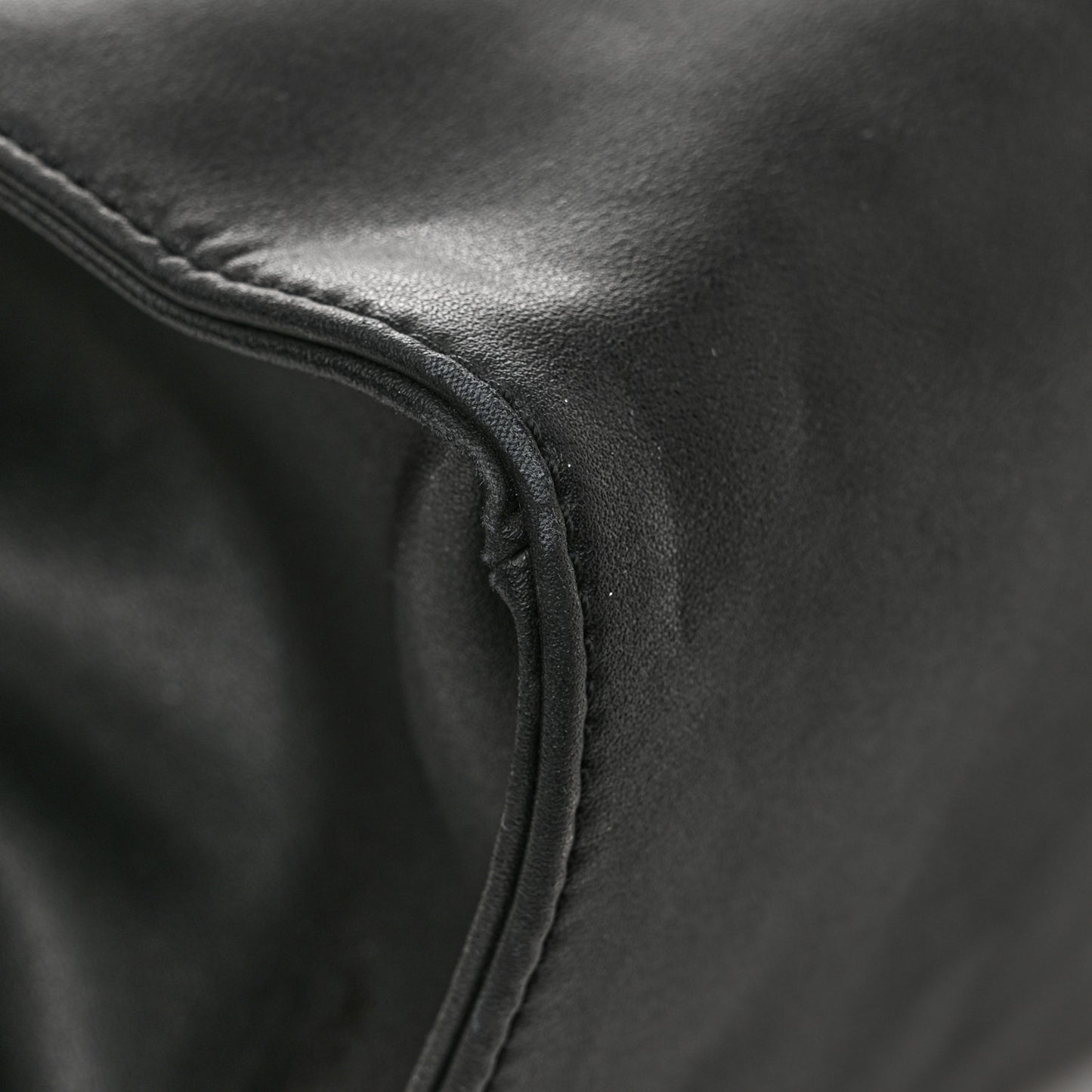 Vegan Leather Medium Shopping Bag Black